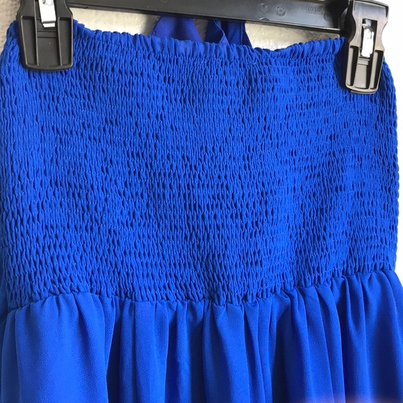 Decree Halter Blue Maxi Dress - Picture 8 of 8